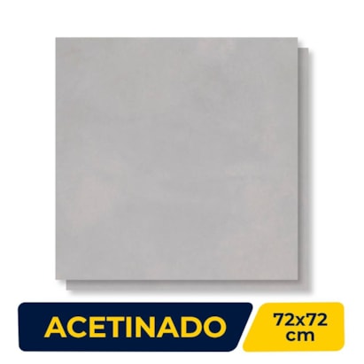 Porcelanato Acetinado 72x72cm Caixa 2,61m² Delta Madrid Plata In Retificado - 3056