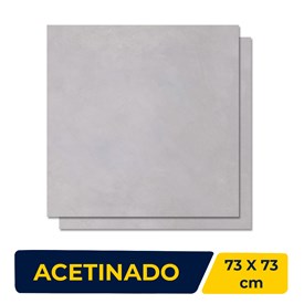 Porcelanato Acetinado 73x73cm Caixa 2,65m² Delta Madrid Plata Retificado - 2270