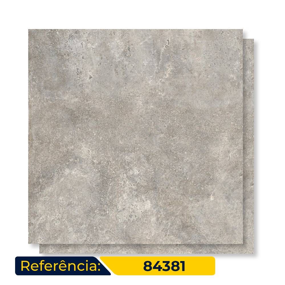 Porcelanato Acetinado 81x81cm Caixa 1,98m² Gaudi Berlin Grey Retificado - 84381