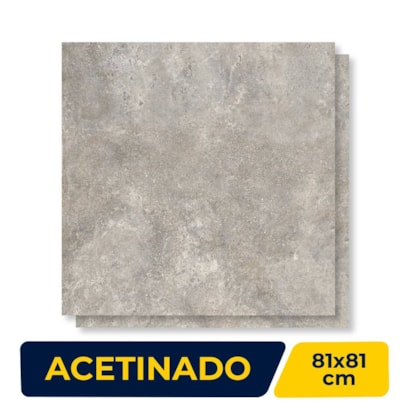 Porcelanato Acetinado 81x81cm Caixa 1,98m² Gaudi Berlin Grey Retificado - 84381