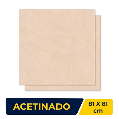 Porcelanato Acetinado 81x81cm Caixa 1,98m² Gaudi Broadway Nude Retificado - 81001