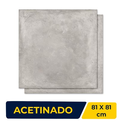 Porcelanato Acetinado 81x81cm Caixa 1,98m² Gaudi Cosmopolitan Grey Retificado - 82281