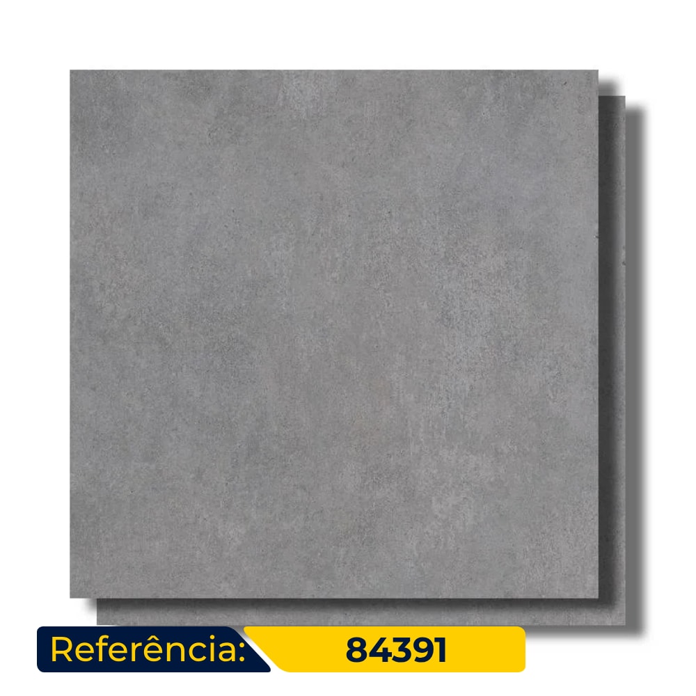 Porcelanato Acetinado 81x81cm Caixa 2,64m² Gaudi Broadway Dark Grey Retificado - 84391