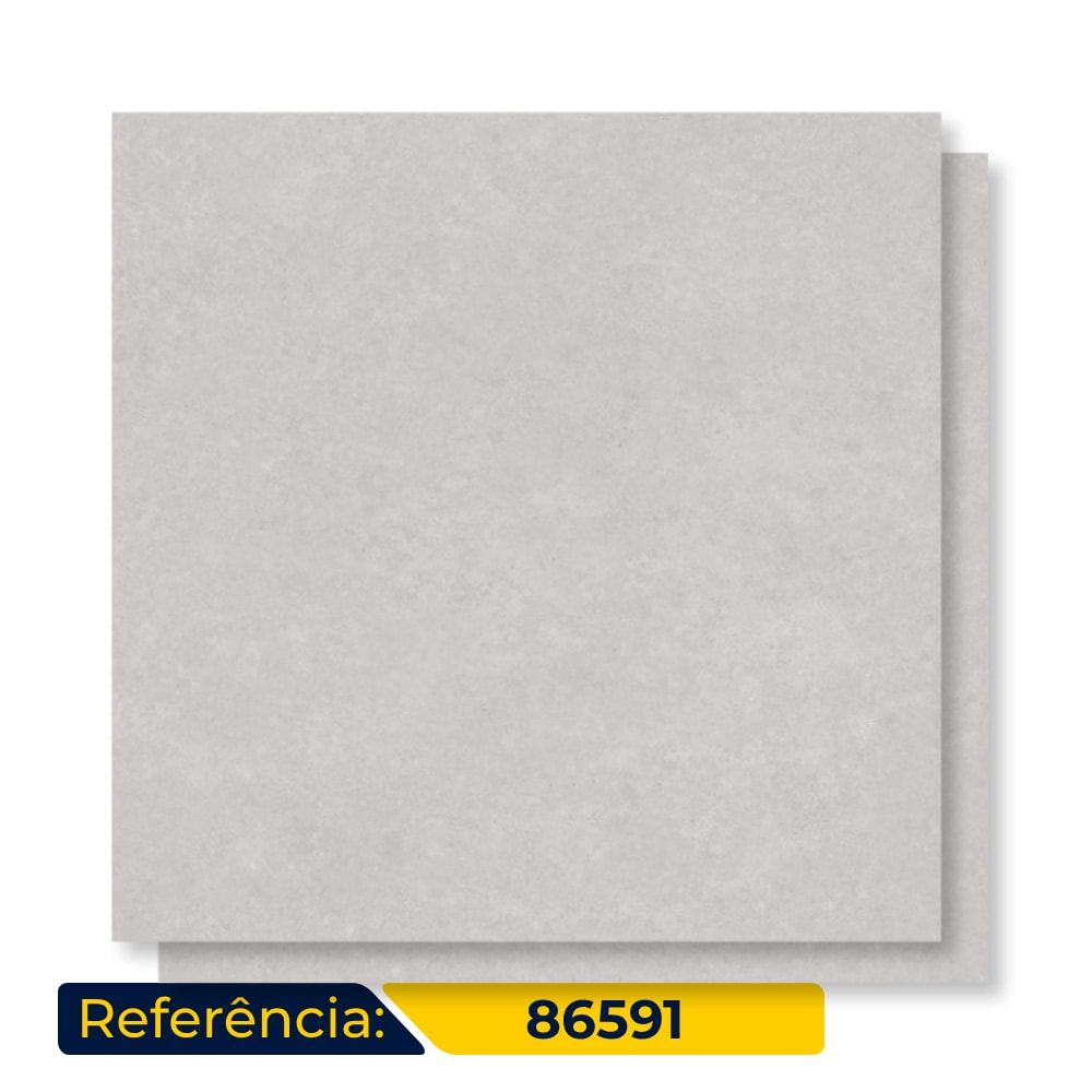 Porcelanato Acetinado 81x81cm Caixa 2,64m² Gaudi Broadway Grey Retificado - 86591