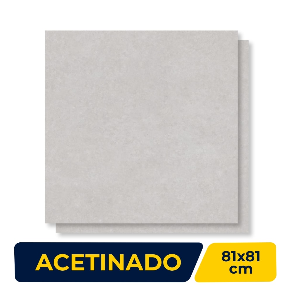 Porcelanato Acetinado 81x81cm Caixa 2,64m² Gaudi Broadway Grey Retificado - 86591
