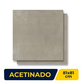 Porcelanato Acetinado 81x81cm Caixa 2,64m² Gaudi Vegas Cement Retificado - 83631