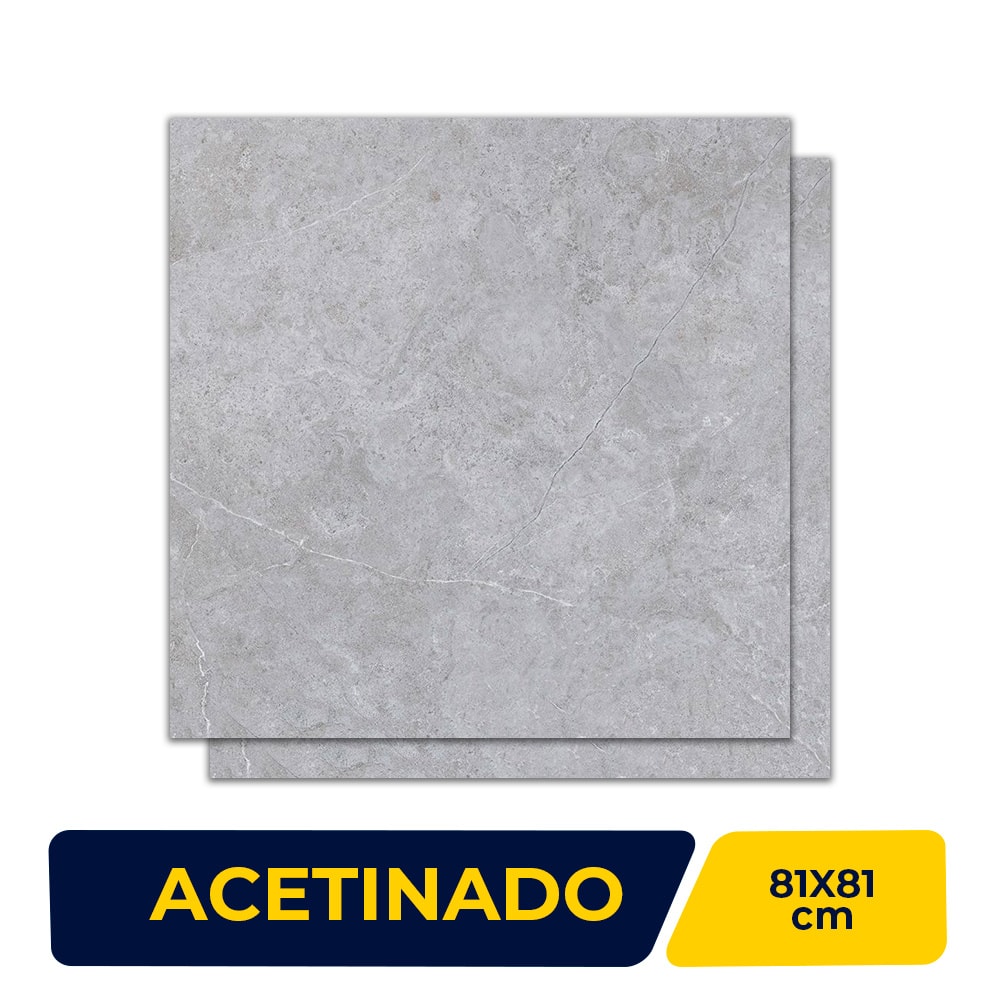 Porcelanato Acetinado 81x81cm Caixa 2,64m² MAJESTIC SILVER - 84621