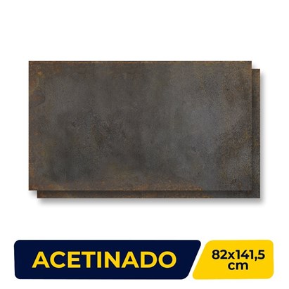 Porcelanato Acetinado 82x141,5cm Caixa 2,32m² Villagres Ironwork - 820000