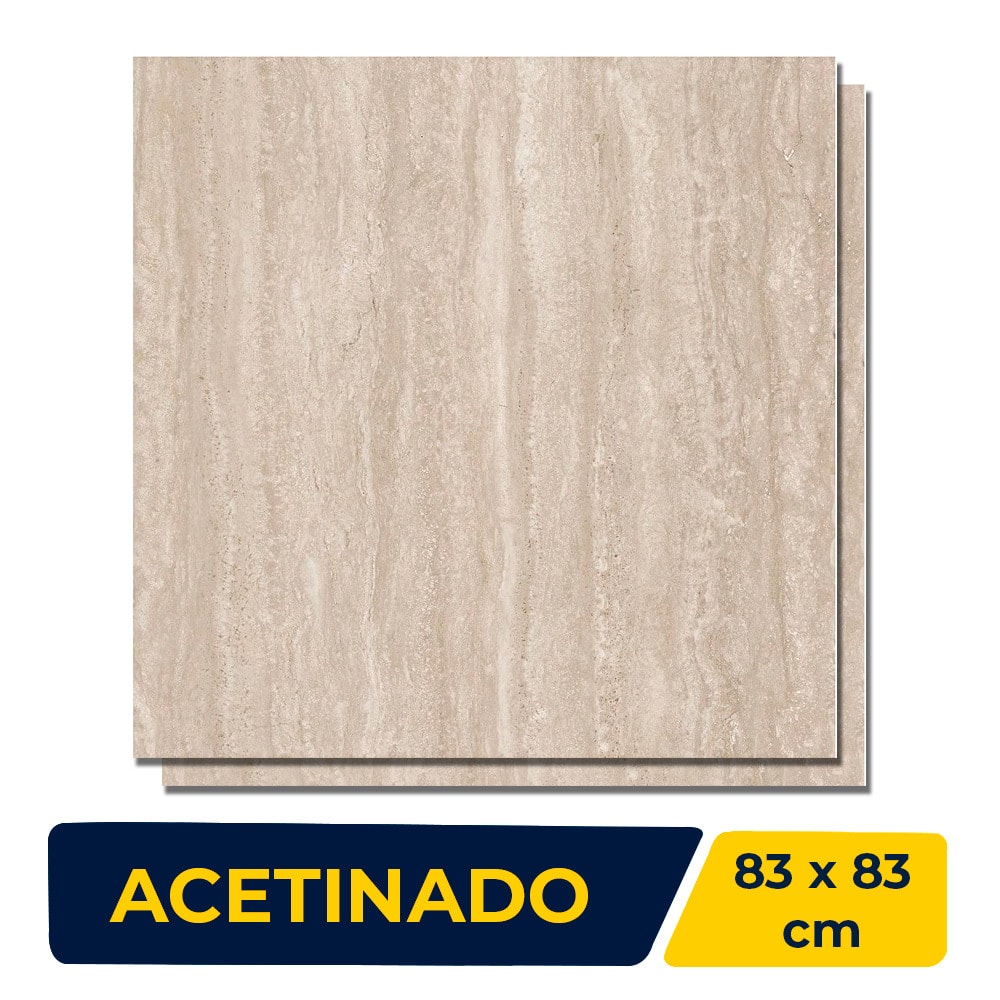 Porcelanato Acetinado 83x83cm Caixa 2,05m² Castelli Harlech Plus Retificado - 70529