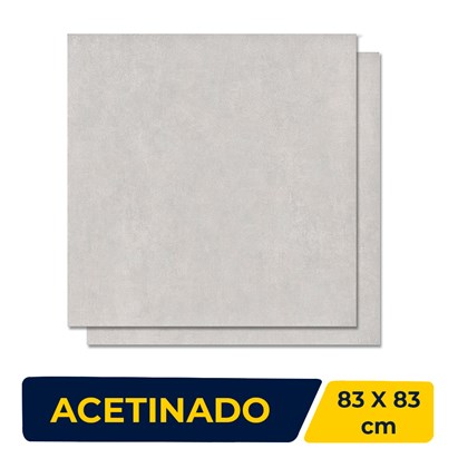 Porcelanato Acetinado 83x83cm Caixa 2,07m² Damme Cimento Gris Retificado - AR83097