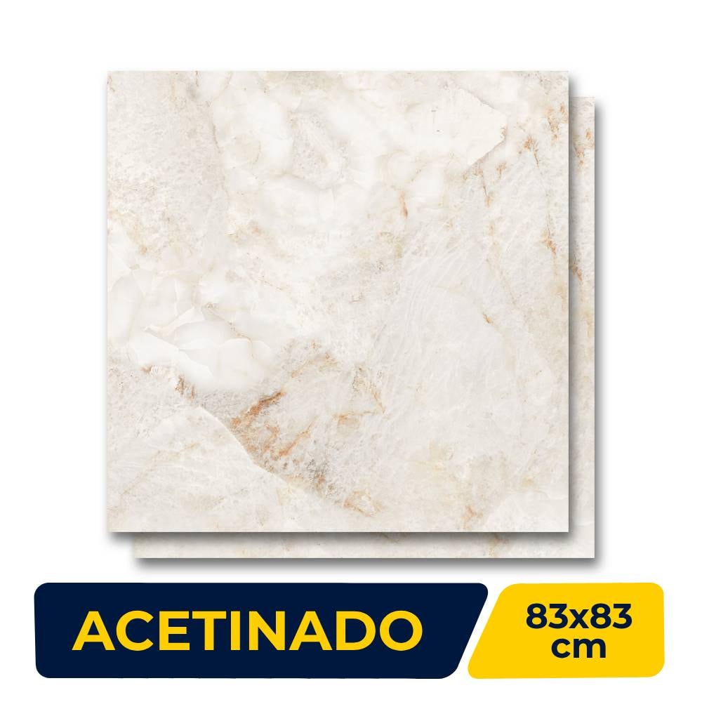 Porcelanato Acetinado 83x83cm Caixa 2,07m² Damme Patagonia Retificado - AR83198