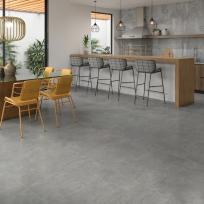 Porcelanato Acetinado 83x83cm Caixa 2,07m² Damme Soho Grigio Retificado - AR83053