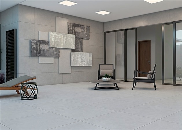Porcelanato Acetinado 83x83cm Caixa 2,07m² Damme Tessa Niquel Retificado - AR83103