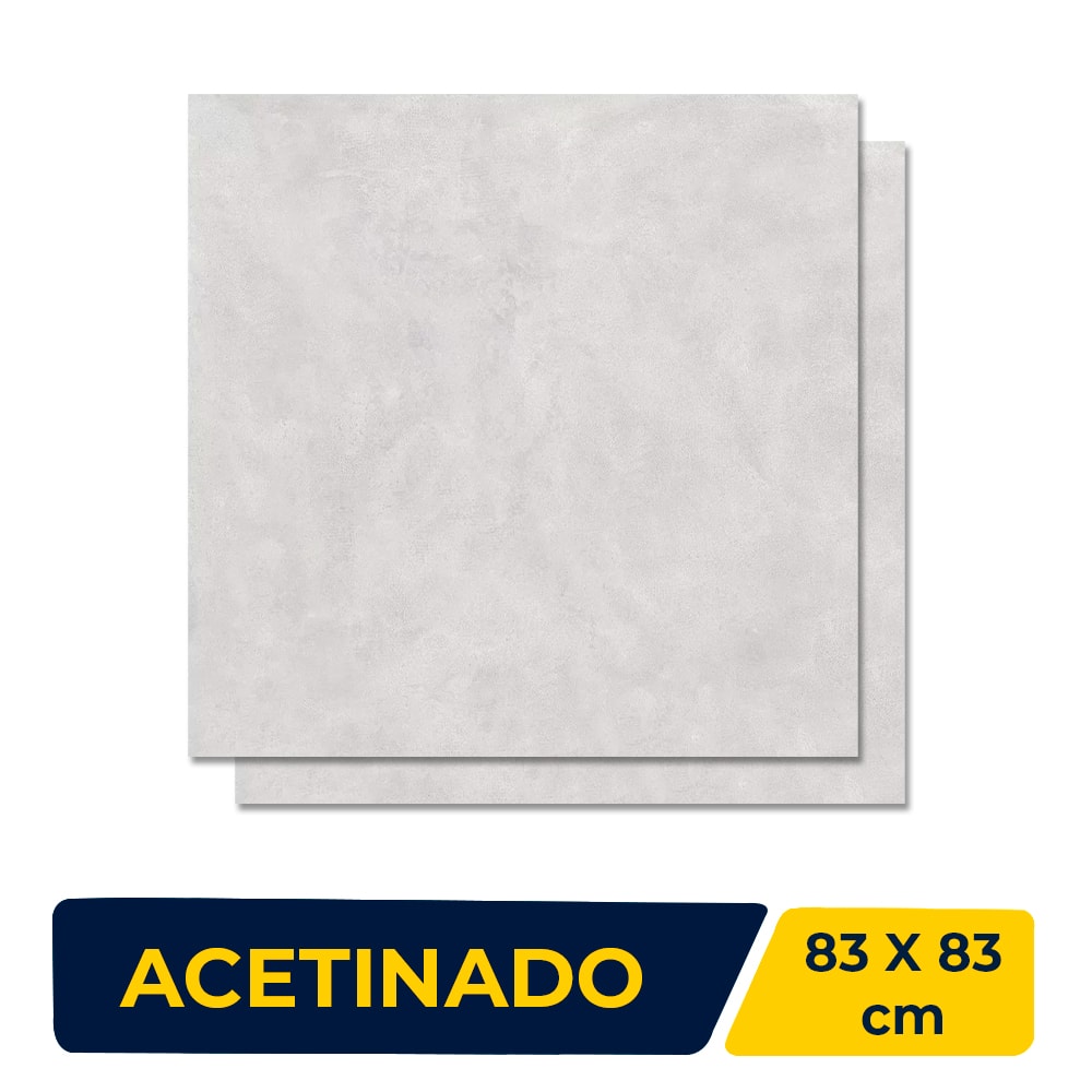 Porcelanato Acetinado 83x83cm Caixa 2,07m² Damme Tessa Niquel Retificado - AR83103
