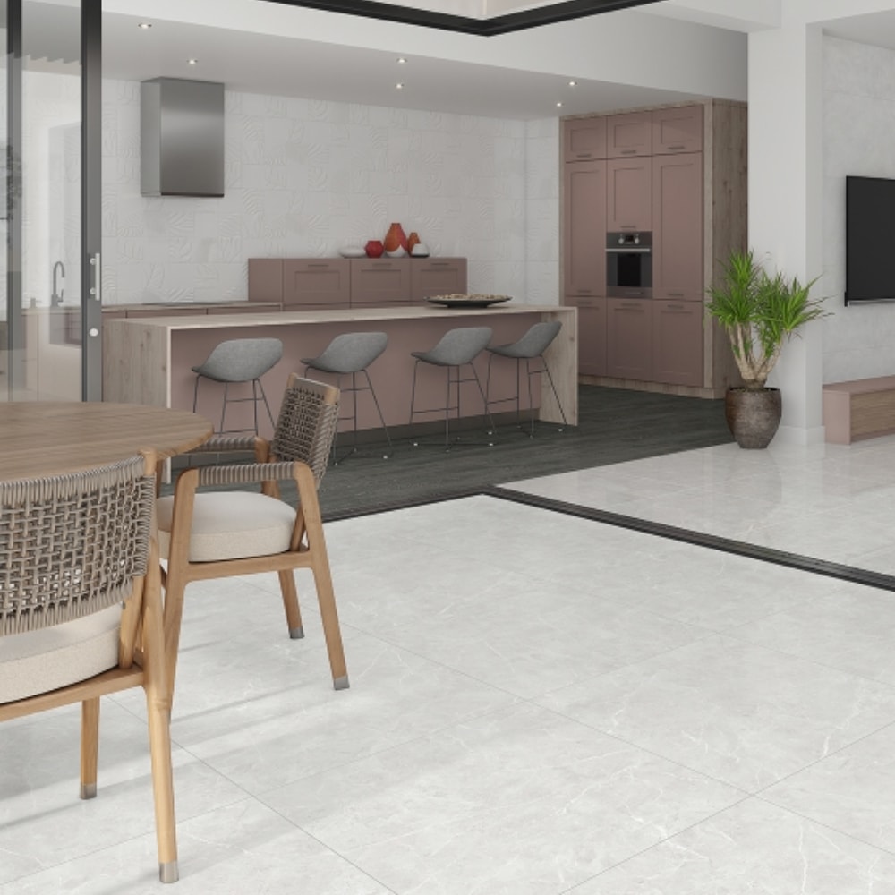Porcelanato Acetinado 83x83cm Caixa 2,07m² Magdal Ice Retificado - AR83185
