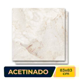 Porcelanato Acetinado 83x83cm Caixa 2,07m² Patagonia Retificado - AR83198