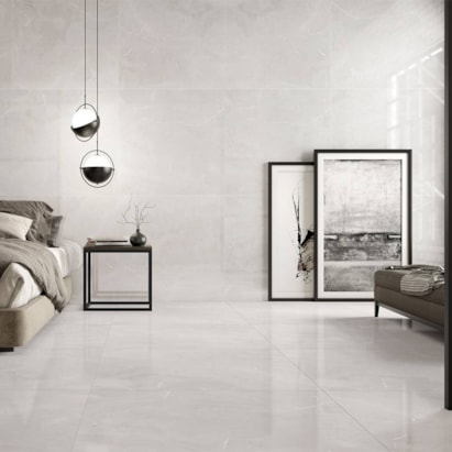 Porcelanato Acetinado 83x83cm Caixa 2,73m² Castelli Abruzzo Gray Satiny Plus Retificado - 70540