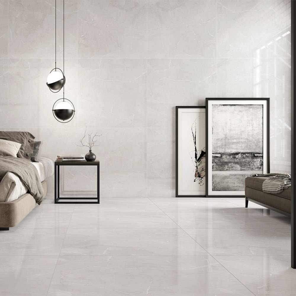 Porcelanato Acetinado 83x83cm Caixa 2,73m² Castelli Abruzzo Gray Satiny Plus Retificado - 70540