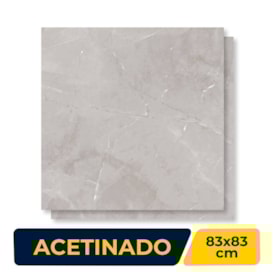 Porcelanato Acetinado 83x83cm Caixa 2,73m² Castelli Abruzzo Gray Satiny Plus Retificado - 70540