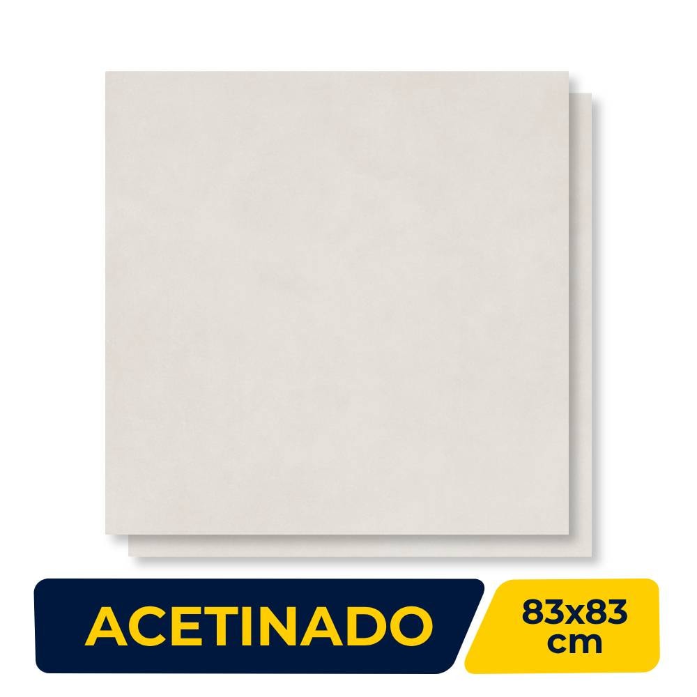 Porcelanato Acetinado 83x83cm Caixa 2,73m² Castelli Monte Saint Michez Snow Plus Retificado - 70542