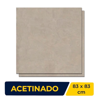 Porcelanato Acetinado 83x83cm Caixa 2,73m² Castelli Versalhes Silver Retificado - KP01052A