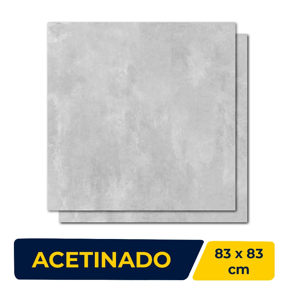 Porcelanato Acetinado 83x83cm Caixa 2,73m² Embramaco Soft Concret Plus Retificado - 83029