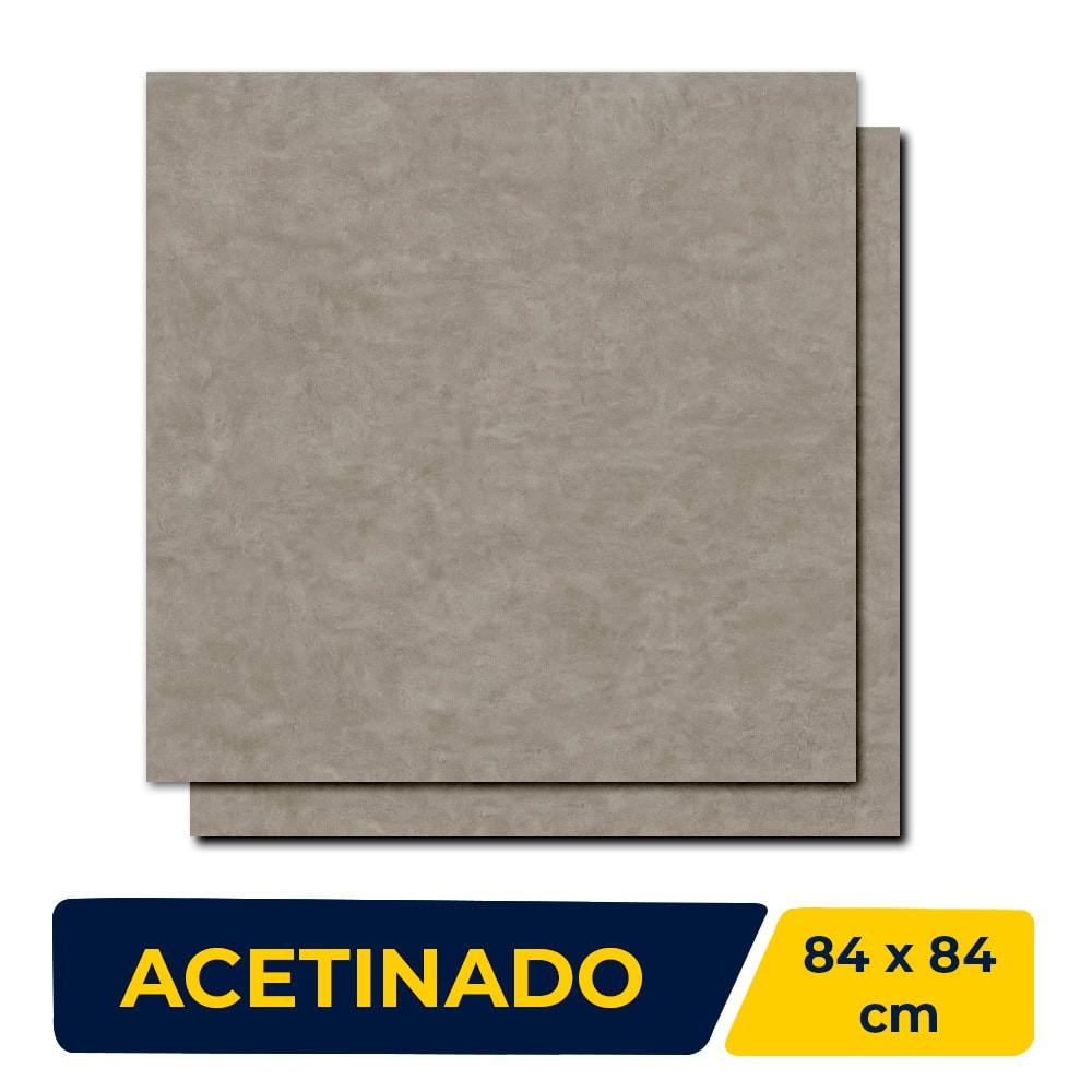 Porcelanato Acetinado 84x84cm Caixa 1,41m² Elizabeth Cemento Concreto Retificado