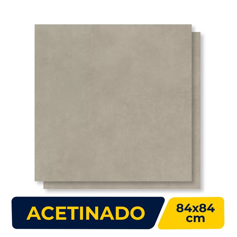 Porcelanato Acetinado 84x84cm Caixa 2,12m² Eliane Metropole Portland Retificado - 8060403