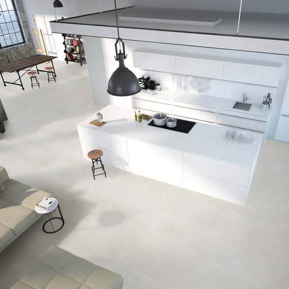 Porcelanato Acetinado 84x84cm Caixa 2,80m² Delta Barcelona Off White Retificado - 3023