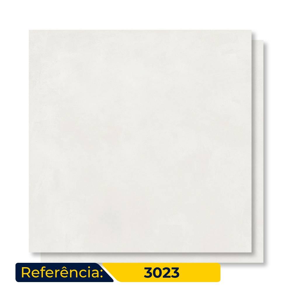 Porcelanato Acetinado 84x84cm Caixa 2,80m² Delta Barcelona Off White Retificado - 3023