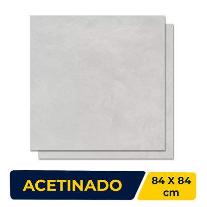 Porcelanato Acetinado 84x84cm Caixa 2,80m² Delta Barcelona Plata Retificado - 2203
