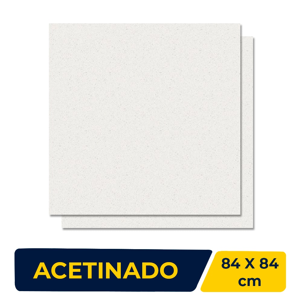 Porcelanato Acetinado 84x84cm Caixa 2,80m² Delta Pepper Retificado - 2211