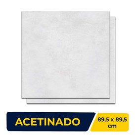 Porcelanato Acetinado 89.5x89.5cm Caixa 2,40m² Polis Off White Retificado - INC04DI0016