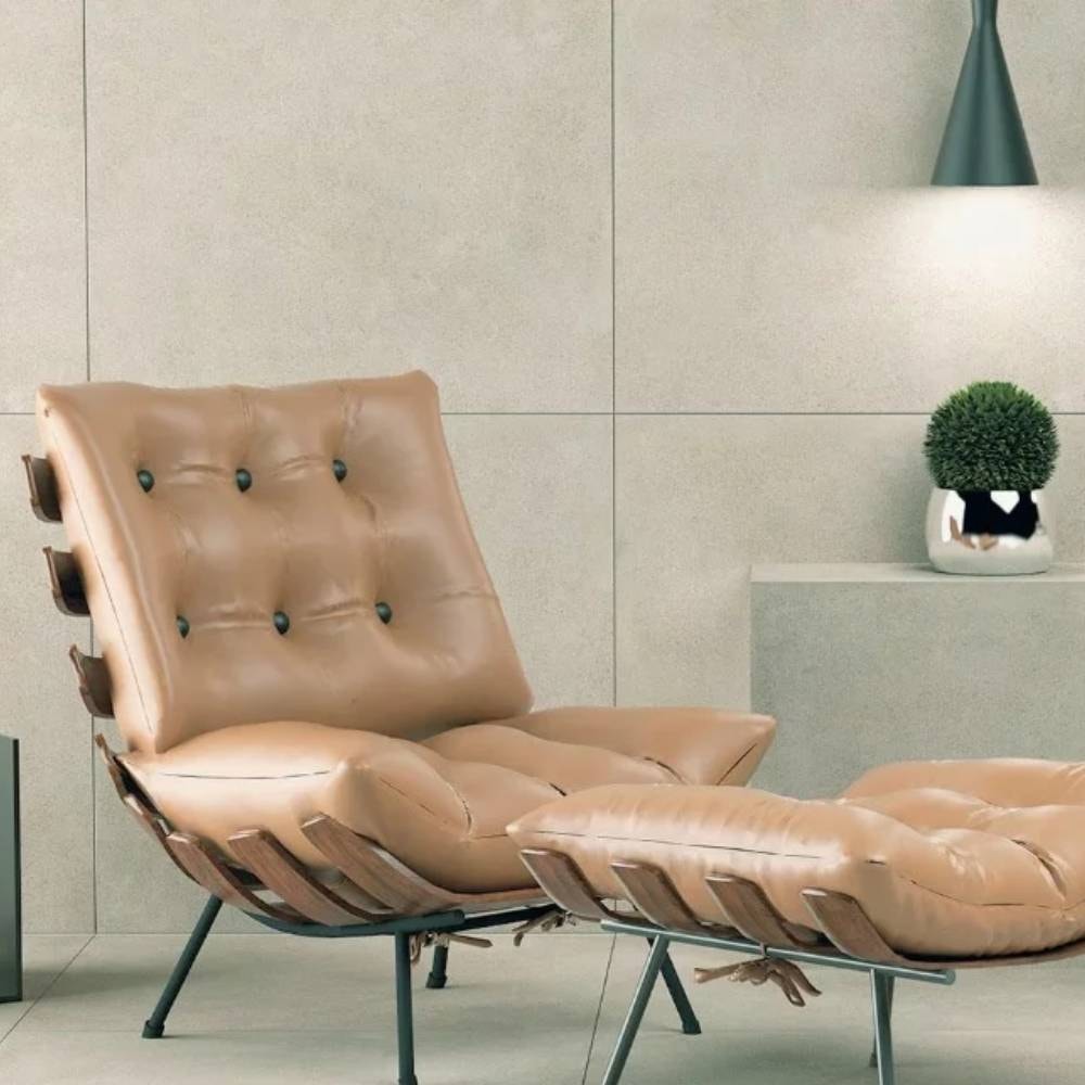 Porcelanato Acetinado 90.5x90.5cm Caixa 1,64m² Villagres London Bone Retificado - 910015