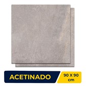 Porcelanato Acetinado 90x90cm Caixa 1,60m² Incepa Quartizita Cinza Retificado - 64240108