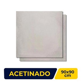 Porcelanato Acetinado 90x90cm Caixa 1,60m² Roca Artisan Gris Retificado - FZ1019B021