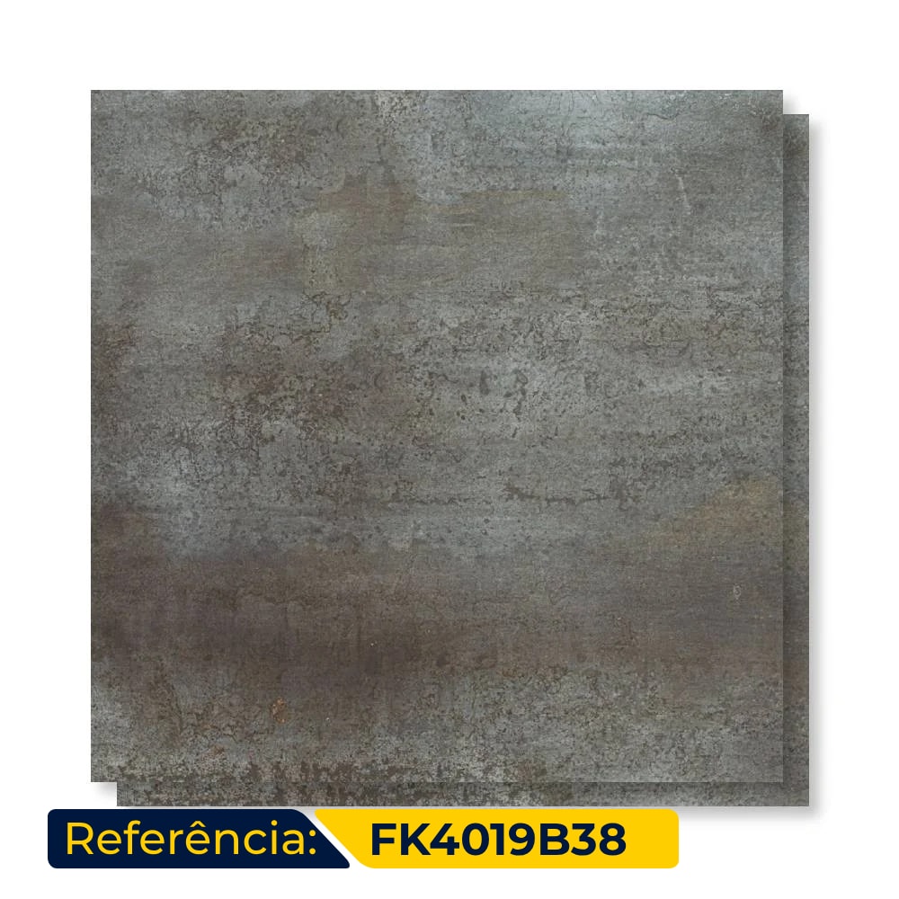 Porcelanato Acetinado 90x90cm Caixa 1,60m² Roca Vulcano Retificado - FK4019B38