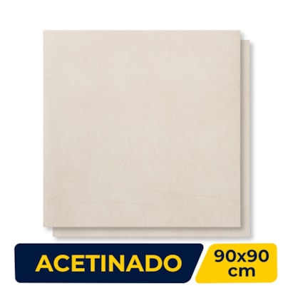Porcelanato Acetinado 90x90cm Caixa 1,62m² Portinari York WH - 6063104
