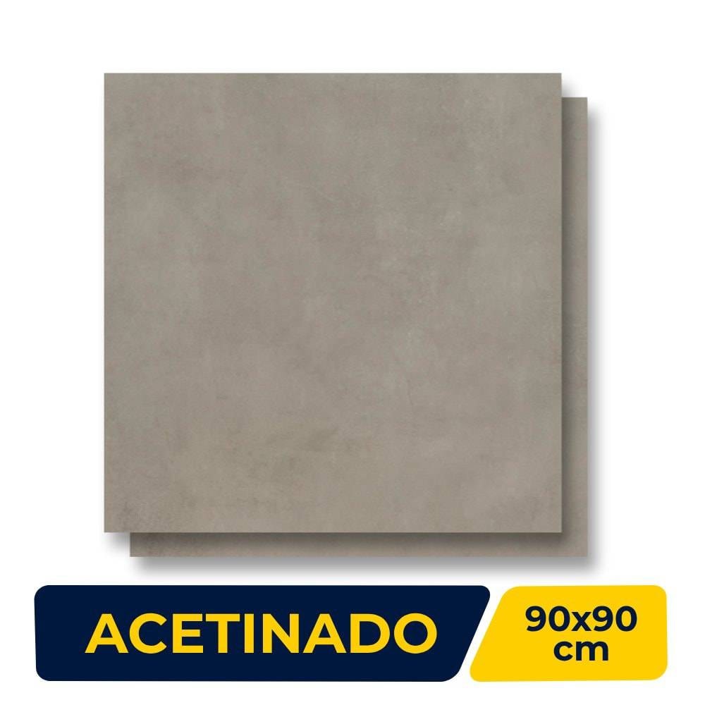 Porcelanato Acetinado 90x90cm Caixa 1,63m² Eliane Concreto Aparente Retificado - 8027898