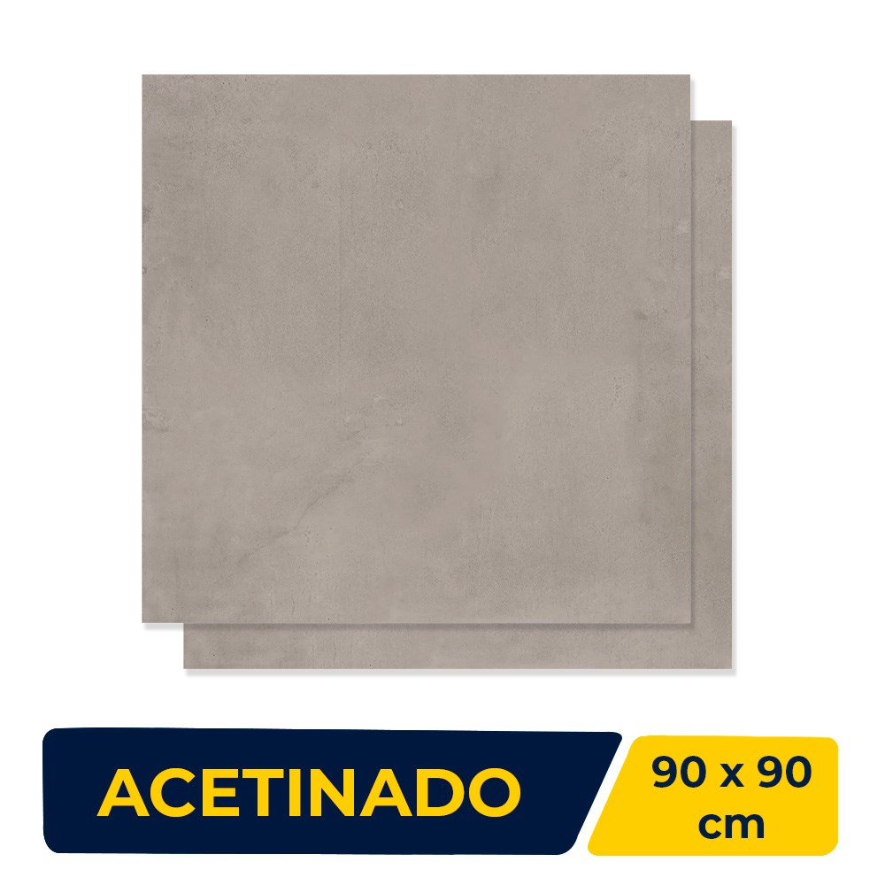 Porcelanato Acetinado 90x90cm Caixa 1,63m² Eliane Concreto Aparente Retificado - 8027898