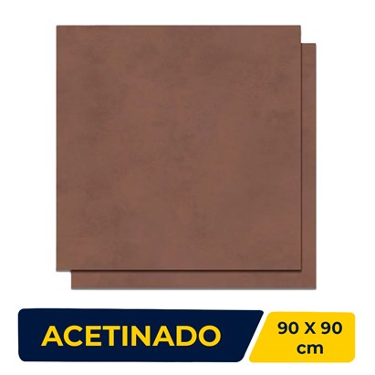 Porcelanato Acetinado 90x90cm Caixa 2,40m² Incepa Coffee Retificado - INC08DI0036