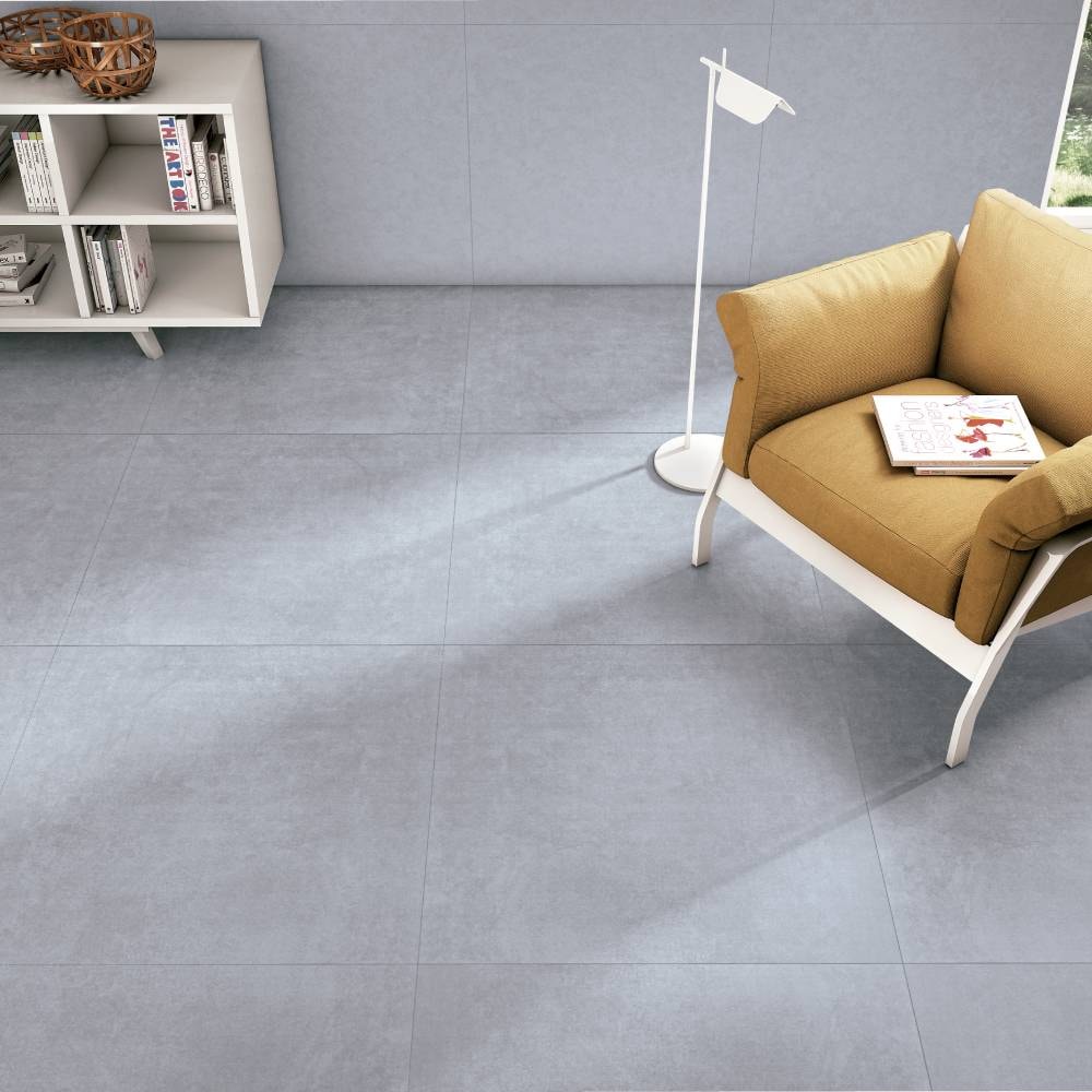 Porcelanato Acetinado 90x90cm Caixa 2,40m² Incepa Duo Concret Gris 7MM Retificado - INC08DI0039A