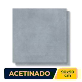 Porcelanato Acetinado 90x90cm Caixa 2,40m² Incepa Duo Concret Gris 7MM Retificado - INC08DI0039A