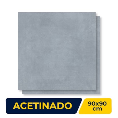 Porcelanato Acetinado 90x90cm Caixa 2,40m² Incepa Duo Concret Gris 7MM Retificado - INC08DI0039A
