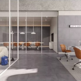 Porcelanato Acetinado 90x90cm Caixa 2,40m² Incepa Pro Graphite Retificado - INC08DI0037