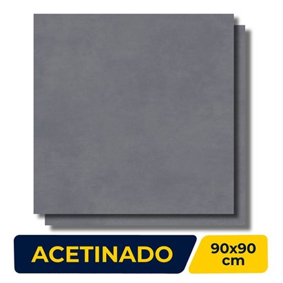 Porcelanato Acetinado 90x90cm Caixa 2,40m² Incepa Pro Graphite Retificado - INC08DI0037