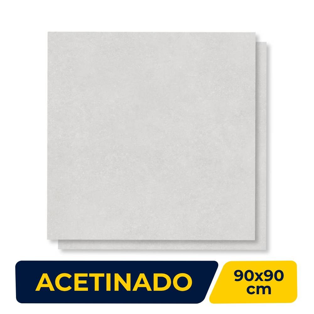 Porcelanato Acetinado 90x90cm Caixa 2,40m² Incepa Urbano Cimento Retificado - INC04DI0019A