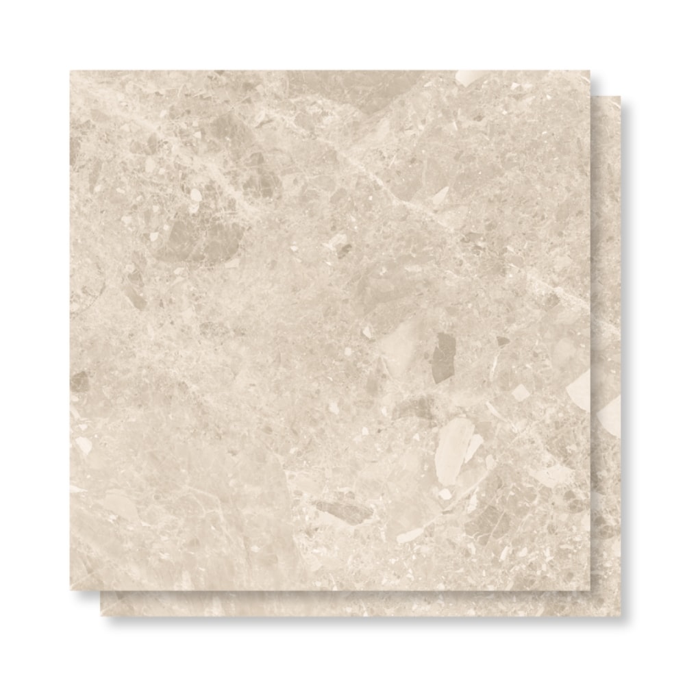 Porcelanato Acetinado 90x90cm Caixa 2,40m² Roca Ceppo Di Gre Bege Retificado - ROC04DI00201