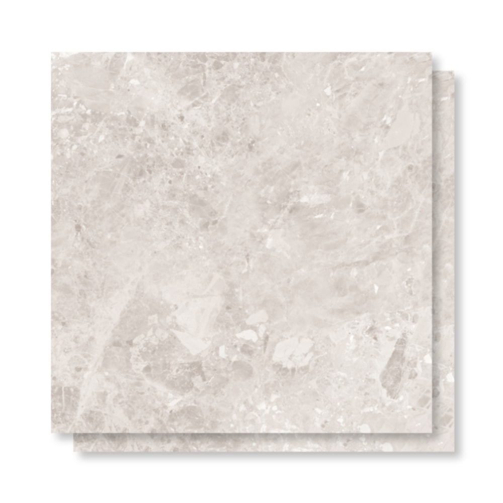 Porcelanato Acetinado 90x90cm Caixa 2,40m² Roca Ceppo Di Gre Off White Retificado - ROC04DI00211