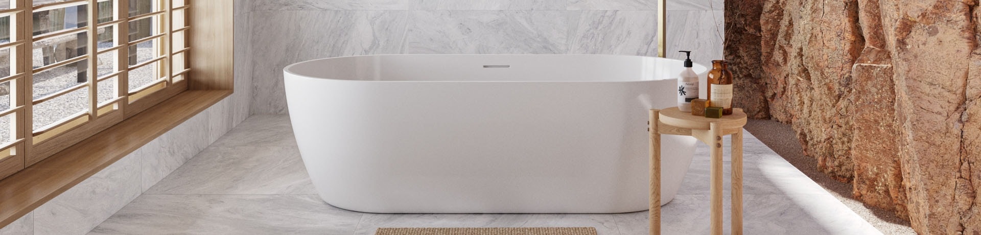 Porcelanato Acetinado 90x90cm Caixa 2,40m² Roca Marble White Retificado - F90029B011